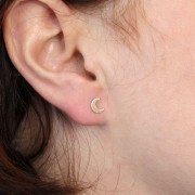 Boucles d'oreilles lune 6x5 mm - Gold Filled (or laminé) x2