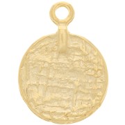 Pendentif pièce de monnaie 17 mm - Doré à l'or fin x1