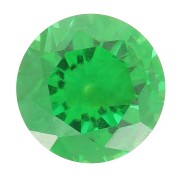 Cabochon rond 4 mm en Oxyde de Zirconium - Emerald x1