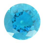 Cabochon rond 4 mm en Oxyde de Zirconium - Dark Aqua x1|raw }}