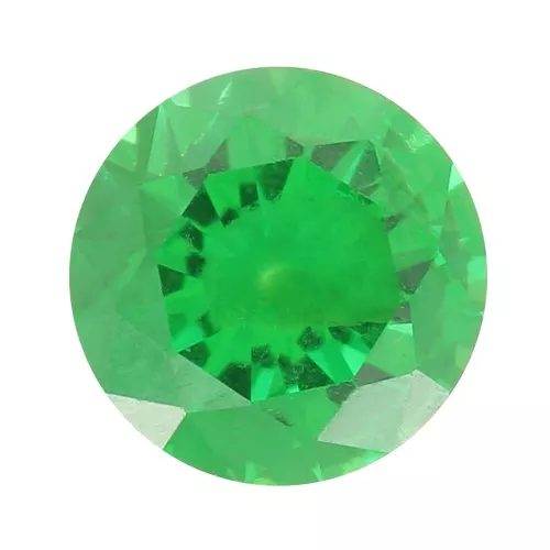 Cabochon rond 3 mm en Oxyde de Zirconium - Emerald x1