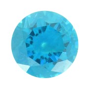 Cabochon rond 3 mm en Oxyde de Zirconium - Dark Aqua x1|raw }}