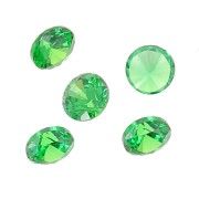 Cabochons ronds 2 mm en Oxyde de Zirconium - Emerald x5