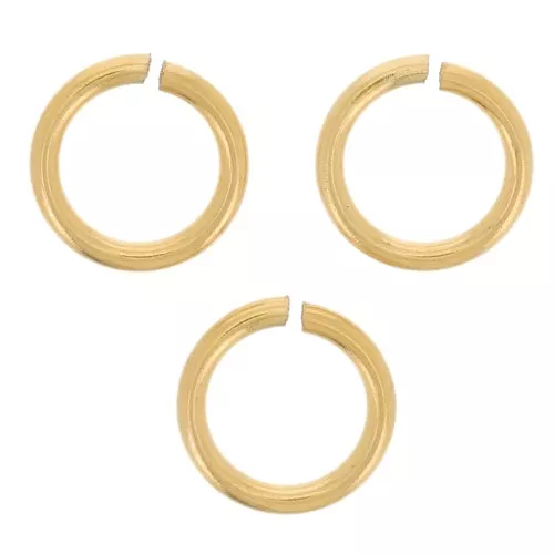Anneaux ouverts 5x0.7 mm - Acier inoxydable 316L Doré x50