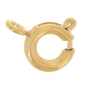 Fermoirs à ressort 6 mm - Acier inoxydable 304 Doré x10