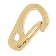 Fermoirs mousquetons de sécurité 11 mm - Acier inoxydable 316L Doré x10