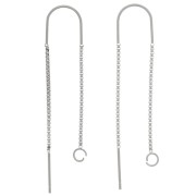 Chaines d'oreilles maille Vénitienne traversantes 38 + 43 mm - Acier inox 304 x20|raw }}