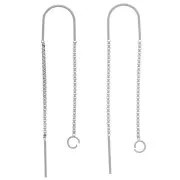 Chaines d'oreilles maille Vénitienne traversantes 38 + 43 mm - Acier inox 304 x20