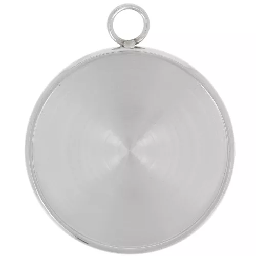 Pendentif rond pour cabochon fond plat 20 mm - Acier inoxydable 304 x1