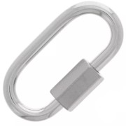 Fermoir ovale à visser 21x11 mm - Acier inoxydable 304 x1|raw }}