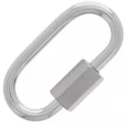 Fermoir ovale à visser 21x11 mm - Acier inoxydable 304 x1