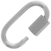 Fermoir ovale à visser 21x11 mm - Acier inoxydable 304 x1