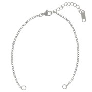 Bracelet 18 cm pour intercalaire - maille Forçat - Acier inoxydable 304 x1|raw }}