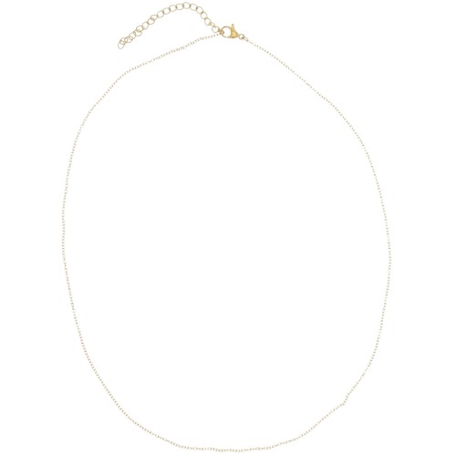 Tour de cou maille Forçat 1.2 mm - Acier inoxydable 316L Doré x48cm