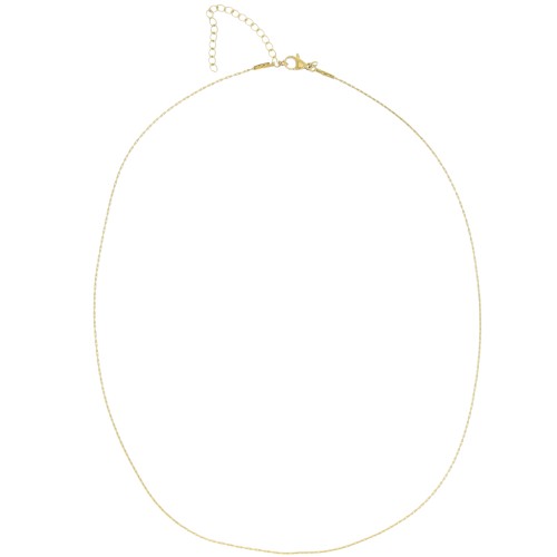 Tour de cou maille Paloma 0.9 mm - Acier inoxydable 304 Doré x48cm