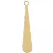 Breloque goutte 20x4 mm - Acier inoxydable 316L Doré x1