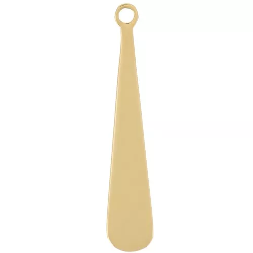 Breloque goutte 20x4 mm - Acier inoxydable 316L Doré x1