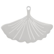 Breloque feuille de Ginkgo 16x22 mm - Acier inoxydable 316L x1