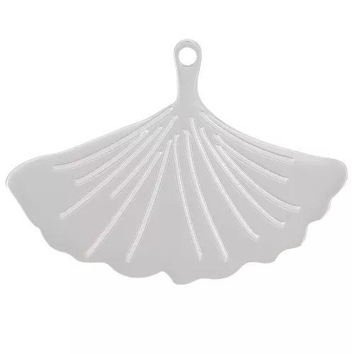 Breloque feuille de Ginkgo 16x22 mm - Acier inoxydable 316L x1