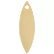 Breloque navette 16x5 mm - Acier inoxydable 316L Doré x1