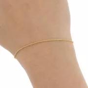 Chaîne maille Serpentine 0.9 mm - Acier inoxydable 316L Doré x50cm