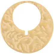 Pendentif cercle évidé martelé 30 mm - Acier inoxydable 316L Doré x1