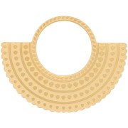 Pendentif ethnique texturé 23x30 mm - Acier inoxydable 316L Doré x1