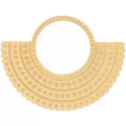 Pendentif ethnique texturé 23x30 mm - Acier inoxydable 316L Doré x1