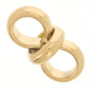 Poussoir double 12x6 mm pour cordon 4 mm - Acier inoxydable 304L Doré x1|raw }}