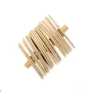 Perles rondelles Heishi - disque plat 5x0.2 mm - Acier inoxydable 304L Doré x25