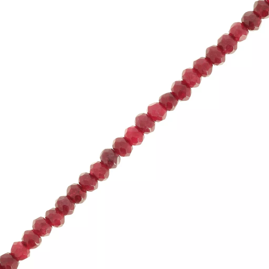 Lot De 10 Perles En Jade Facettées - Rondelles Jaunes 5x3 Mm, Pour Création Bijoux