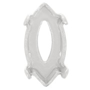 Serti griffe navette PureCrystal 4228 10x5 mm - Argenté x1