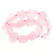 Perle brute irrégulière 20 - 30 mm en pierre gemme - Quartz rose x1