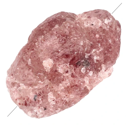 Perle brute irrégulière 20 - 30 mm en pierre gemme - Strawberry Quartz x1
