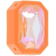 Serti octogone en plastique pour cabochon 4627 18x13 mm - Orange x1