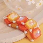 Serti octogone en plastique pour cabochon 4627 18x13 mm - Orange x1