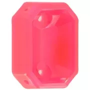 Serti octogone en plastique pour cabochon 4627 18x13 mm - Rose fluo transparent x1