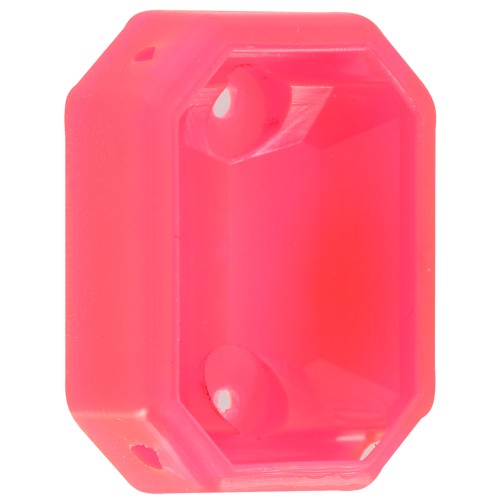 Serti octogone en plastique pour cabochon 4627 18x13 mm - Rose fluo transparent x1