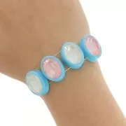 Serti ovale en plastique pour cabochon 4120 18x13 mm - Turquoise x1