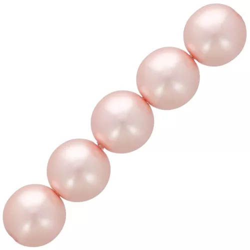 Perles rondes nacrées 12 mm - Light rose x15