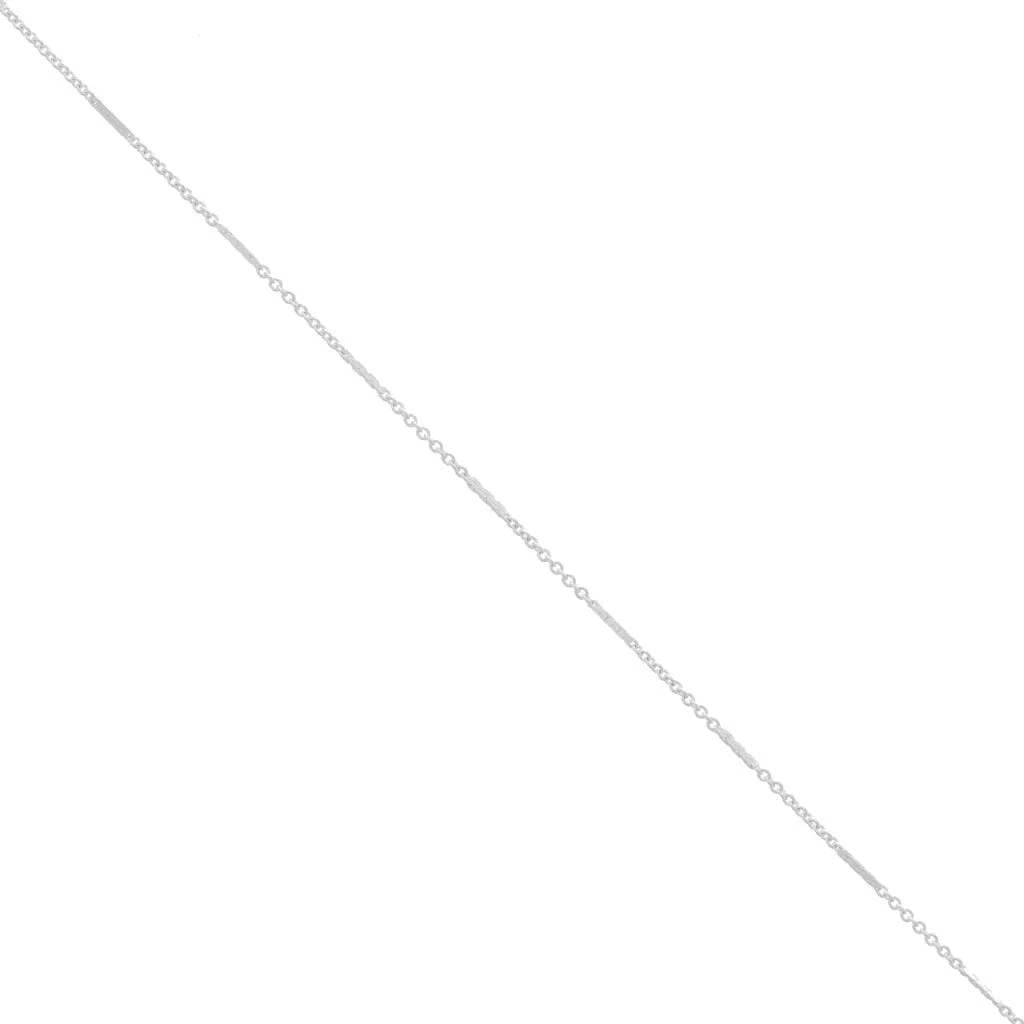 Chaine En Argent Massif Maille Forçat Alternée Longueur 52 Cm