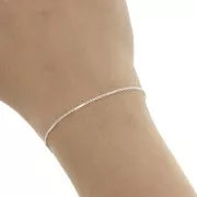 Chaîne maille Forçat alternée Fantaisie (1x1) 1.3 mm - Argent 925 x50cm