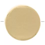 Perle plate ronde 8 mm - Plaqué Or 3 microns x1