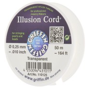 Fil nylon invisible 0.25 mm - illusion cord - Griffin - Transparent x50m