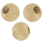 Perles rondes diamantées 4 mm - Doré à l'or fin x8|raw }}