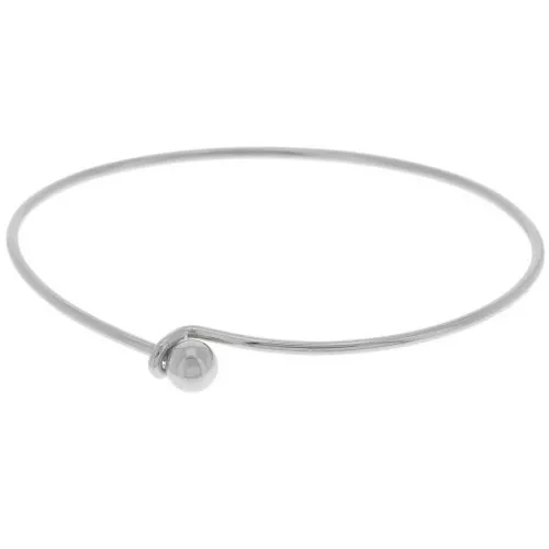 Bracelet avec fermoir boule vissée 61x45 mm - Argenté x1