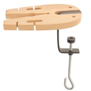 Cheville d'établi pré-découpée en bois 15x10 cm avec étau en acier x1