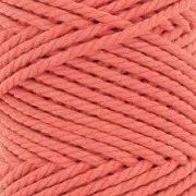 Bobine de cordon en coton pour macramé 3 mm - Orange x50m