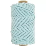 Bobine de cordon en coton pour macramé 3 mm - Celeste x50m