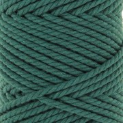 Bobine de cordon en coton pour macramé 3 mm - Vert bouteille x50m